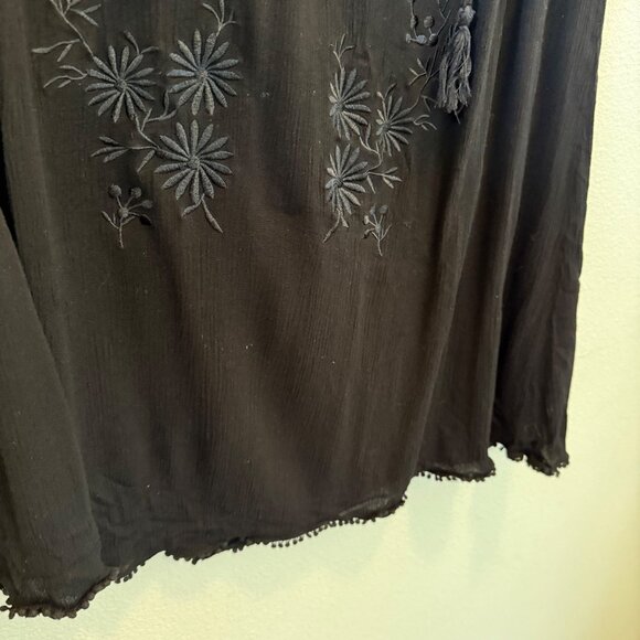 Torrid Women's Embroidered Boho Swim Cover Up Tunic Dress Size 3X 100% Cotton - Picture 4 of 8